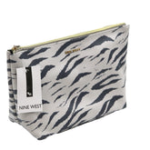 Nine West -ZEBRA PATTERN PU TOP ZIP COSMETIC BAG